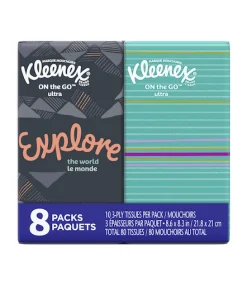 Kleenex Facial Tissues To Go Pocket Pack, 80 Count, 12 Per Case | SKU: 662005 | UPC: 036000466515