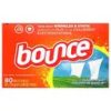 Bounce Dryer Sheets Outdoor Fresh, 80 Count, 9 Per Case | SKU: 543589 | UPC: 037000340850