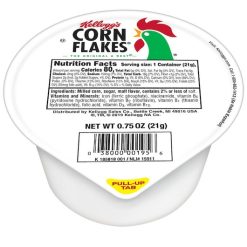 Kellogg Corn Flakes Cereal Cup, 0.75 Ounce, 96 Per Case | SKU: 294888 | UPC: 038000001963