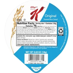 Kellogg Special K Cereal, 0.62 Ounce, 96 Per Case | SKU: 295118 | UPC: 038000016967