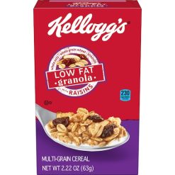 Kelloggs Low Fat Granola With Raisins Cereal, 2.22 Ounce, 70 Per Case | SKU: 434846 | UPC: 038000220135