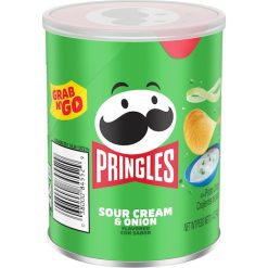 Pringles Grab & Go Sour Cream & Onion Potato Crisp, 1.4 Ounce, 12 Per Case | SKU: 572088 | UPC: 038000845550