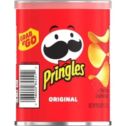 Pringles Grab & Go Original Potato Crisp, 1.3 Ounce, 12 Per Case | SKU: 571855 | UPC: 038000845574