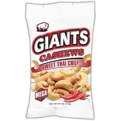 Giant Snack Inc Giants Cashews Sweet Thai Chili, 4 Ounce, 8 Per Case | SKU: 768496 | UPC: 038093615405