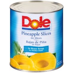 Dole Choice Sliced Pineapple In Heavy Syrup, 108 Ounce, 6 Per Case | SKU: 659462 | UPC: 038900002350
