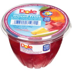 Dole Fruit Cup - Mixed Fruit in Black Cherry Gel, 7 Ounce - 12 Per Case | SKU: 445715 | UPC: 038900719715