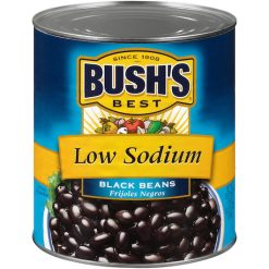 Bush s Best Low Sodium Fancy Brine Black Beans, 108 Ounce - 6 Per Case | SKU: 533448 | UPC: 039400018858