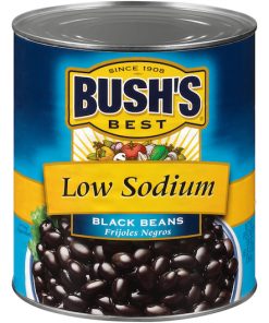 Bush s Best Low Sodium Fancy Brine Black Beans, 108 Ounce - 6 Per Case | SKU: 533448 | UPC: 039400018858