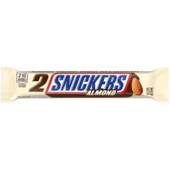 Snickers King Size Almond Chocolate Candy Bar, 3.23 Ounce, 24 Per Box, 6 Per Case | SKU: 556817 | UPC: 040000322474