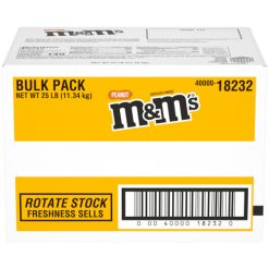 M&M s Peanut Chocolate Candy, 25 Pounds | SKU: 557438 | UPC: 400001823200