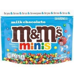 M&M s Minis Milk Chocolate Stand Up Pouch, 9.4 Ounce, 8 Per Case | SKU: 741067 | UPC: 040000580171