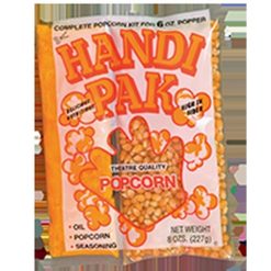 Great Western Handi Pak Theatre Quality Popcorn Kit, 6 Ounces, 36 Per Case | SKU: 657686 | UPC: 040064000110