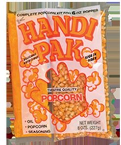 Great Western Handi Pak Theatre Quality Popcorn Kit, 6 Ounces, 36 Per Case | SKU: 657686 | UPC: 040064000110
