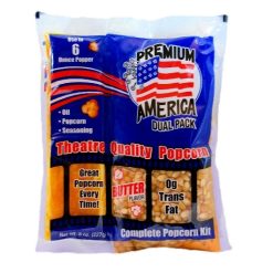 Great Western Premium American Dual Pack Theatre Quality Popcorn Kit Coconut, 8 Ounces, 36 Per Case | SKU: 657678 | UPC: 040064000165