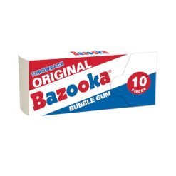 Bazooka Original Bubble Gum Wallet Pack, 2.11 Ounces, 12 Per Box, 12 Per Case | SKU: 569618 | UPC: 041116202612