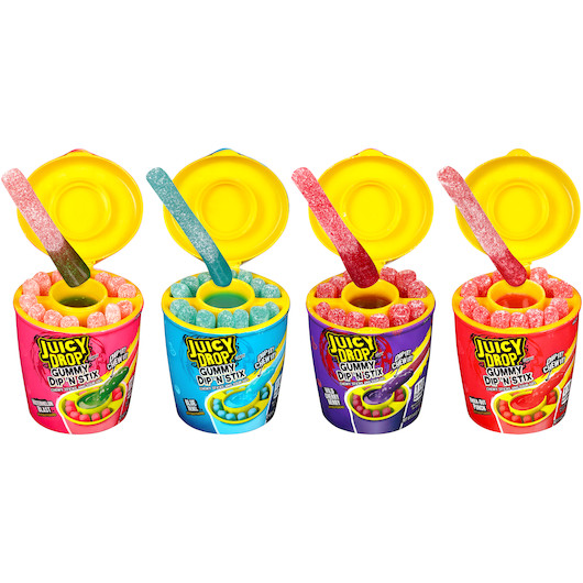 Juicy Drop Gummy Dip N Stix Cup, 3.4 Ounce, 8 Per Box, 16 Per Case | SKU: 724921 | UPC: 041116232190