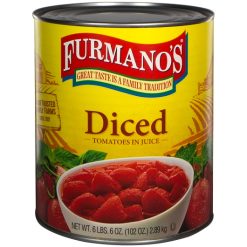Furmanos Diced & Peeled Tomatoes, 102 Ounce, 6 Per Case | SKU: 771456 | UPC: 041188104425
