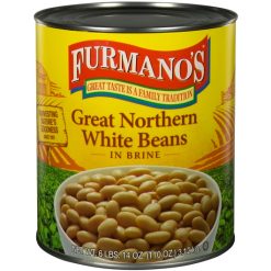 Furmanos Great Northern White Beans in Brine, 110 Ounce, 6 Per Case | SKU: 487004