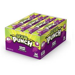Sour Punch Grape Straws Gummy Candy, 2 Ounce, 288 Per Case | SKU: 722201 | UPC: 041364089904