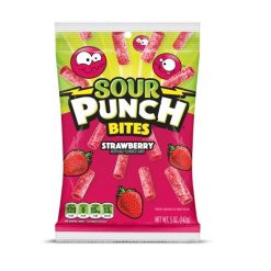 Sour Punch Strawberry Bites, 5 Ounce, 12 Per Case | SKU: 714495 | UPC: 041364180151