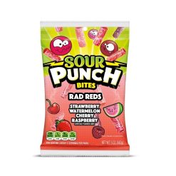 Sour Punch Rad Reds Bites, 5 Ounce, 12 Per Case | SKU: 714501 | UPC: 041364187082