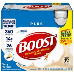 Boost Plus Vanilla, 8 Fluid Ounce, 24 Per Case | SKU: 597286 | UPC: 041679931363