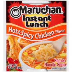 Maruchan Instant Hot & Spicy Chicken Flavored Ramen Noodle Soup, 2.25 Ounces, 12 Per Case | SKU: 487073 | UPC: 041789901430