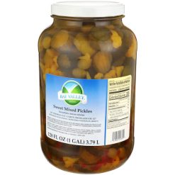 Bay Valley Sweet 232-280 Cut 1/2 Crinkle Mixed Pickle Chip Bulk, 1 Gallon, 4 Per Case | SKU: 458469