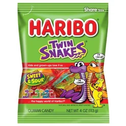 Haribo Twin Snakes Gummy Candy, 28.8 Ounce, 4 Per Case | SKU: 730075 | UPC: 042238340923