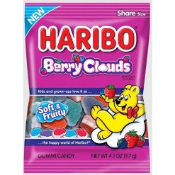 Haribo Berry Clouds Gummy Bears, 4 Ounce, 12 Per Case | SKU: 758454 | UPC: 042238724945