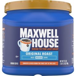 Maxwell House Original Roast Medium Ground Coffee, 1.719 Pound, 6 Per Case | SKU: 781934 | UPC: 043000094228