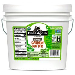Once Again Nut Butter Organic Cashew Butter, 9 Pounds, 1 Per Case | SKU: 725056 | UPC: 044082533490