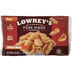 Lowreys Bacon Curls Original, 1.75 Ounces, 18 Per Box, 2 Per Case | SKU: 521998 | UPC: 044900504428