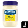 Hellmann s Real Mayonnaise Jar, 15 Fluid Ounce, 12 Per Case | SKU: 460444 | UPC: 048001213371