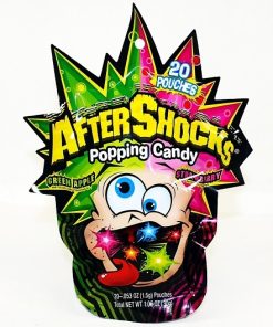 Aftershocks Popping Candy Peg Bag, 1.06 Ounce, 12 Per Box, 4 Per Case | SKU: 605414 | UPC: 048014379408 | GTIN: 00048014379408