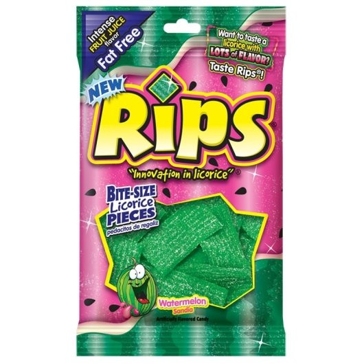 Rips Bite Size Watermelon Peg Bag, 4 Ounces, 12 Per Case | SKU: 605397 | UPC: 048014375219