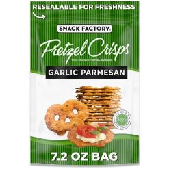 Pretzel Crisps Garlic Parmesan, 7.2 Ounce, 12 Per Case | SKU: 477478 | UPC: 049508126102