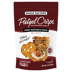 Snack Factory Pretzel Crisps Honey Mustard Onion, 7.2 Ounce, 12 Per Case | SKU: 596631 | UPC: 049508100027