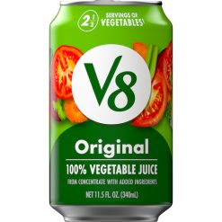 V8 Original Vegetable Juice Can, 11.5 Fluid Ounce, 24 Per Case | SKU: 443041 | UPC: 051000153166