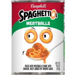 Campbells Spaghetti O s And Meatballs Pasta, 15.6 Ounces, 24 Per Case | SKU: 646583 | UPC: 051000233141