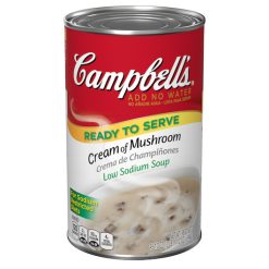 Campbells Low Sodium Cream Of Mushroom Soup, 49.5 Ounce, 12 Per Case | SKU: 680757 | UPC: 051000250988