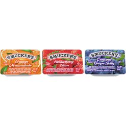 Smucker s Assortment #5 120 Concord Grape Jelly, 40 Strawberry Jam, 40 Orange Marmalade, 0.5 Ounces, 200 Per Case | SKU: 610331 | UPC: 051500008003