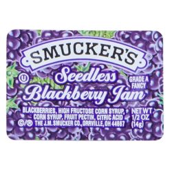 Smucker s Seedless Blackberry Jam, 0.5 Ounces, 200 Per Case | SKU: 610337 | UPC: 051500016985