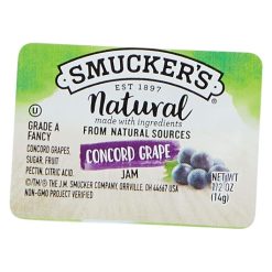 Smucker s Natural Grape Jam, 0.5 Ounces, 200 Per Case | SKU: 610384 | UPC: 051500082027