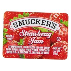 Smucker s Strawberry Jam, 0.5 Ounces, 400 Per Case | SKU: 622295 | UPC: 051500210482