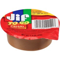 Jif Peanut Butter Creamy To Go, 1.5 Ounces, 36 Per Case | SKU: 610281 | UPC: 051500241141