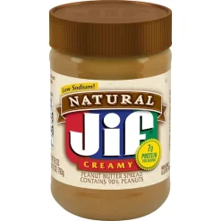 Jif Natural Creamy Peanut Butter, 28 Ounce, 10 Per Case | SKU: 610282 | UPC: 051500243220