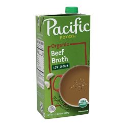 Pacific Foods Organic Low Sodium Beef Broth, 32 Ounce, 12 Per Case | SKU: 632619
