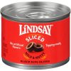 Lindsay Sliced Ripe Domestic Olives Canned, 2.25 Ounce, 24 Per Case | SKU: 426199