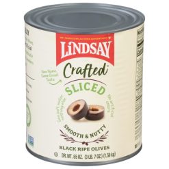 Lindsay Crafted Sliced Black Ripe Olives Canned, 55 Ounce, 6 Per Case | SKU: 729709